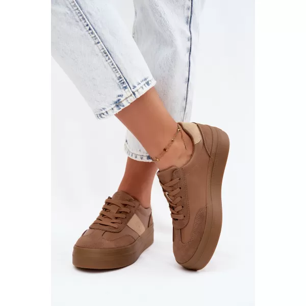  Dámske tenisky BIG STAR SHOES UU274015 BROWN/BEIGE 