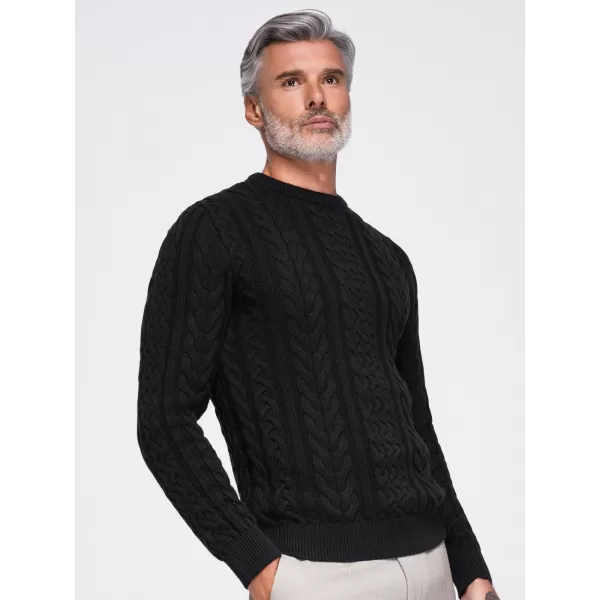  Pánsky sveter OMBRE OM-SWSW-0191 BLACK 