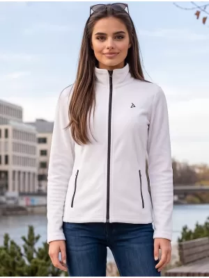 Dámska fleece mikina ALTISPORT ALW002852 BIELA