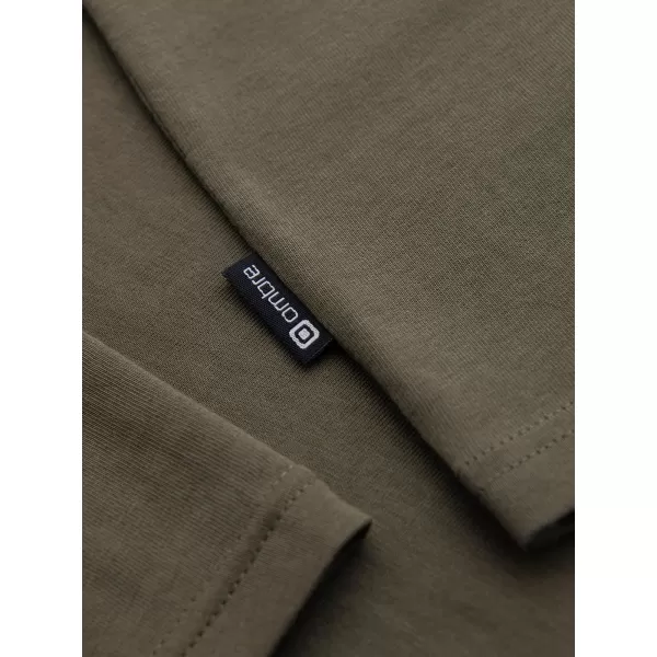  Pánske tričko OMBRE OM-LSBL-0142 DARK OLIVE 