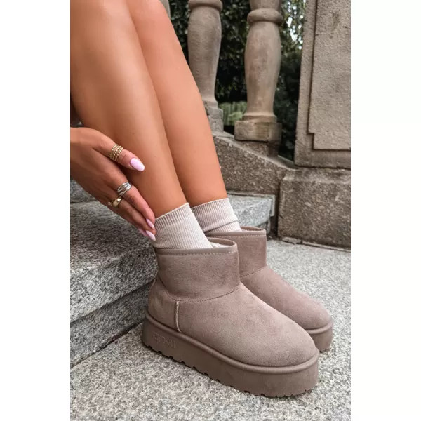  Dámske snehule BIG STAR SHOES UU274224 BEIGE 