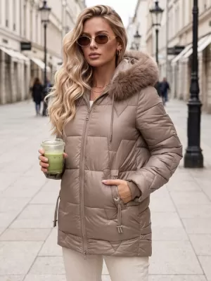 Dámska bunda DSTREET TY5756 BÉŽOVÁ