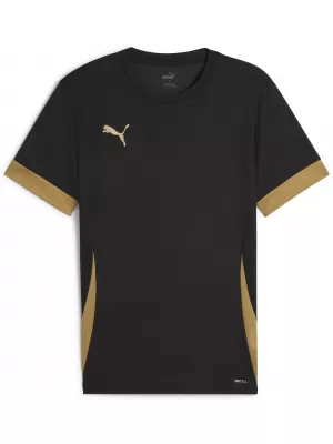 Pánske športové tričko PUMA TEAMGOAL MATCHDAY JERSEY 70574728 PUMA BLACK/PUMA GOLD/MATTE GOLD
