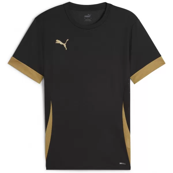  Pánske športové tričko PUMA TEAMGOAL MATCHDAY JERSEY 70574728 PUMA BLACK/PUMA GOLD/MATTE GOLD 