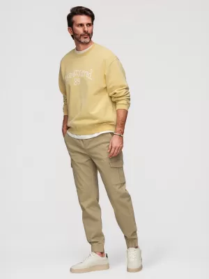 Pánske nohavice OMBRE OM-PAJO-0290 KHAKI