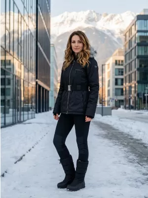 Dámska zimná bunda ALPINE PRO DOSOJINA LJCK202 ČIERNA