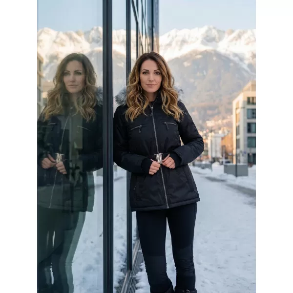  Dámska zimná bunda ALPINE PRO DOSOJINA LJCK202 ČIERNA 