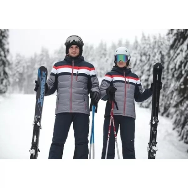  Pánska páperová bunda ALPINE PRO NEITH MJCM311 TMAVO MODRÁ 