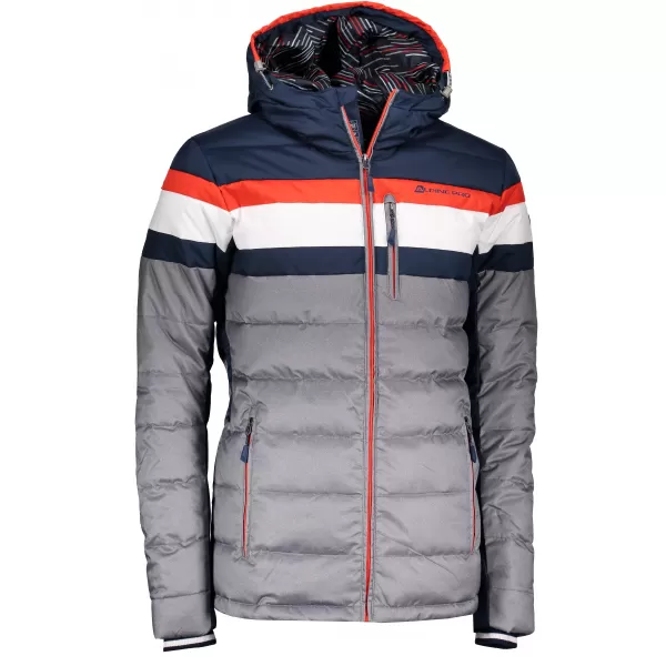  Pánska páperová bunda ALPINE PRO NEITH MJCM311 TMAVO MODRÁ 