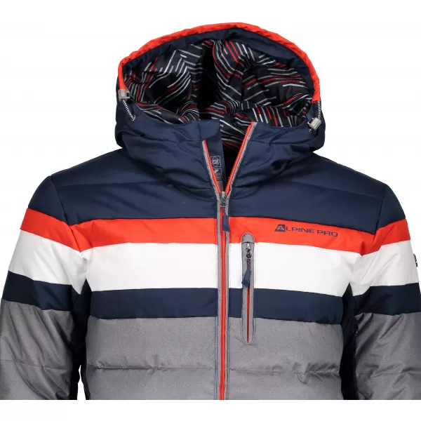  Pánska páperová bunda ALPINE PRO NEITH MJCM311 TMAVO MODRÁ 