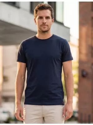 Pánske tričko SAM 73 Balok MTSL333 TMAVÝ DENIM