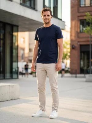 Pánske tričko SAM 73 Balok MTSL333 TMAVÝ DENIM
