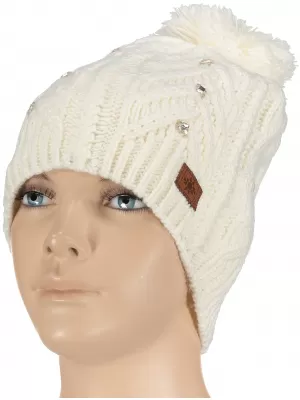 Dámska zimná čiapka TORSTAI PAOLO 41901275010 NATURAL WHITE