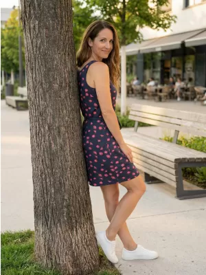 Dámske šaty ALTISPORT LINA LSKN197 TMAVO MODRÁ