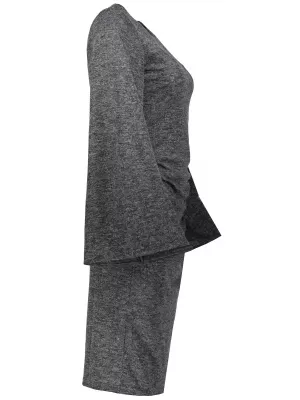 Dámske šaty NUMOCO 185-1 BLACK MELANGE