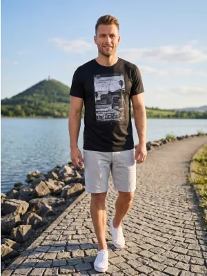 Pánska t -shirt SAM 73 Waltyr Mtsn393 čierna