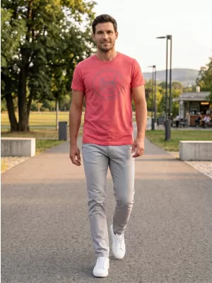 Pánske tričko SAM 73 TELLUL MTSN390 ČERVENÁ