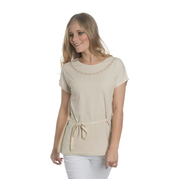  Dámska t -shirt SAM 73 Logena ltsn484 BEIGE 