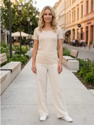 Dámska T -shirt SAM 73 Lindia Ltsn483 BEIGE