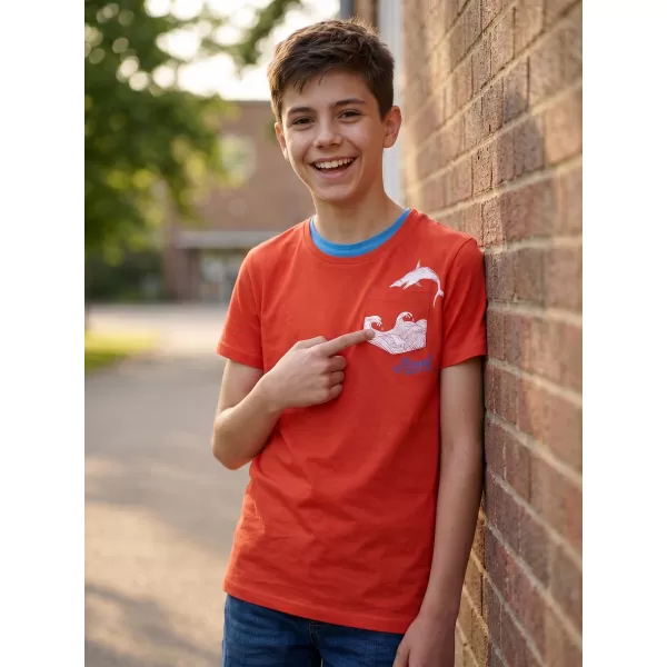  Chlapec T -shirt SAM 73 Calvino Ktsn177 ORANGE 