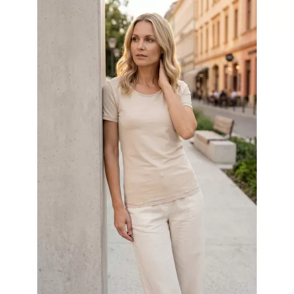  Dámska T -shirt SAM 73 Lindia Ltsn483 BEIGE 