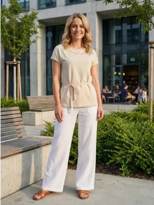 Dámska t -shirt SAM 73 Logena ltsn484 BEIGE