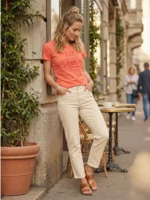 Dámska T -shirt SAM 73 Kyrina Ltsn476 ORANGE