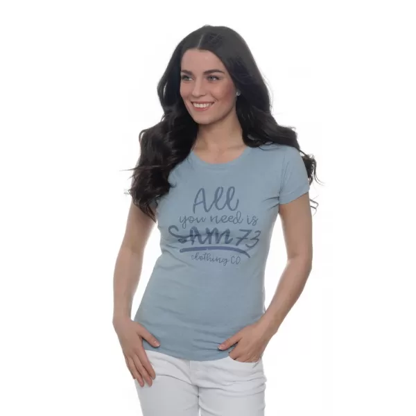  Dámska T -shirt SAM 73 Kyrina Ltsn476 Svetlo modrá 