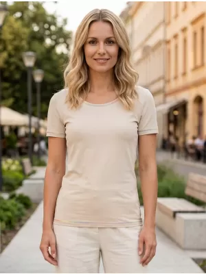 Dámska T -shirt SAM 73 Lindia Ltsn483 BEIGE