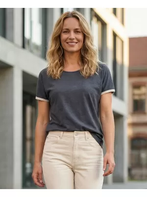 Dámska t -shirt SAM 73 Lyra Ltsn487 Tmavo šedá