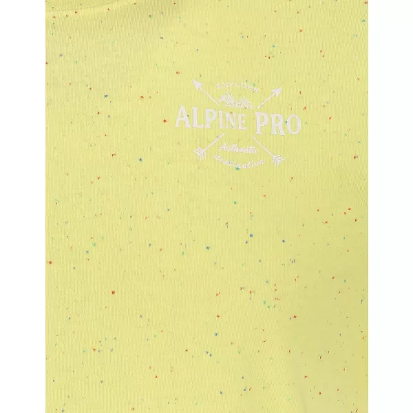  Pánske tričko s krátkym rukávom ALPINE PRO ALBERT MTSN374 ŽLTÁ 