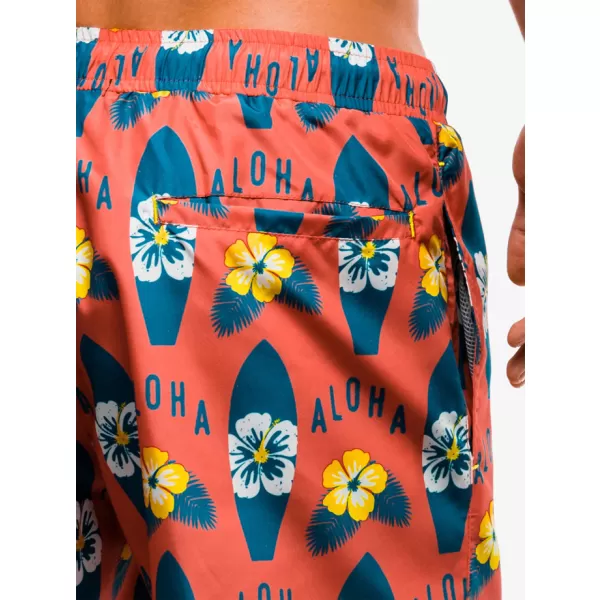  Pánske šortky OMBRE AW143 ORANŽOVÁ 