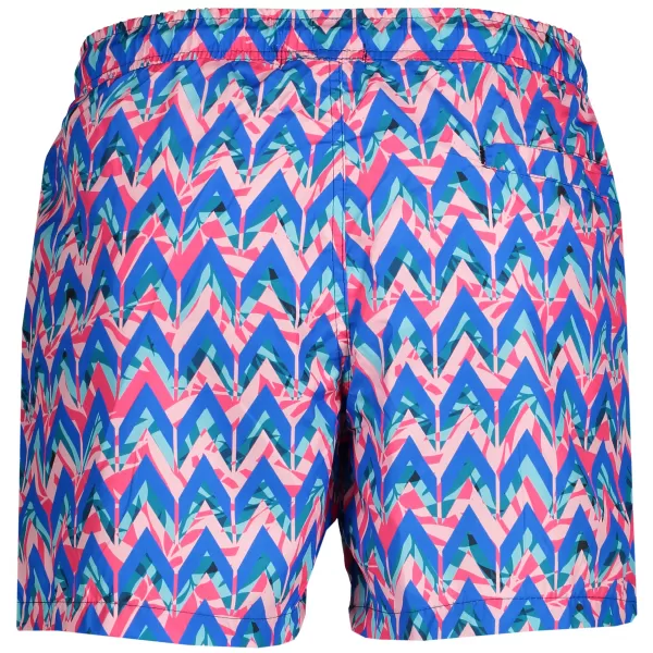  Pánske šortky OMBRE AW151 MODRÁ/KORALOVÁ 