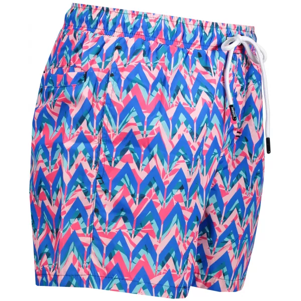  Pánske šortky OMBRE AW151 MODRÁ/KORALOVÁ 