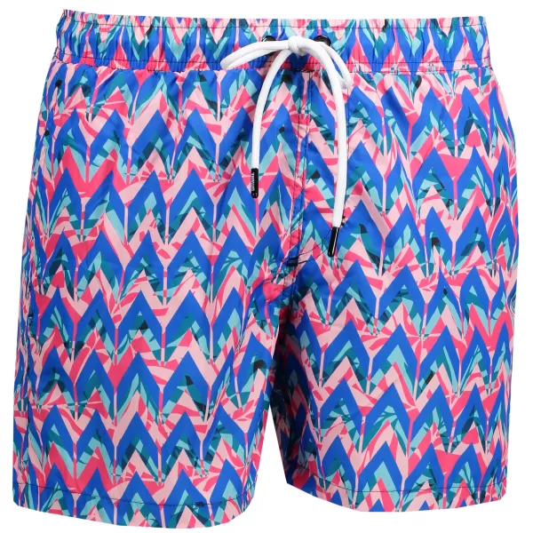  Pánske šortky OMBRE AW151 MODRÁ/KORALOVÁ 