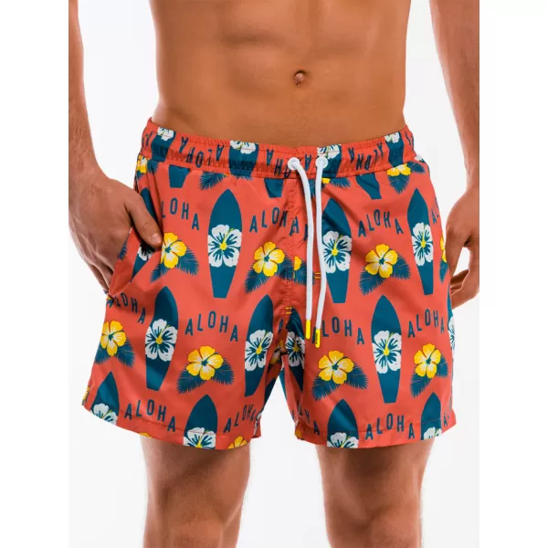  Pánske šortky OMBRE AW143 ORANŽOVÁ 