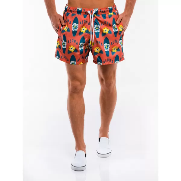  Pánske šortky OMBRE AW143 ORANŽOVÁ 