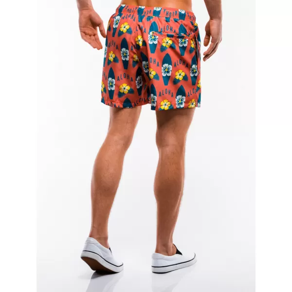  Pánske šortky OMBRE AW143 ORANŽOVÁ 
