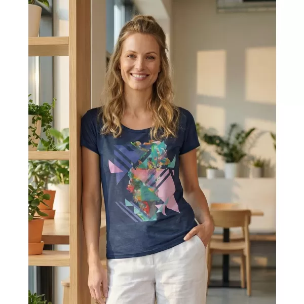  Dámske tričko KIXMI INGRID TMAVO MODRÁ 