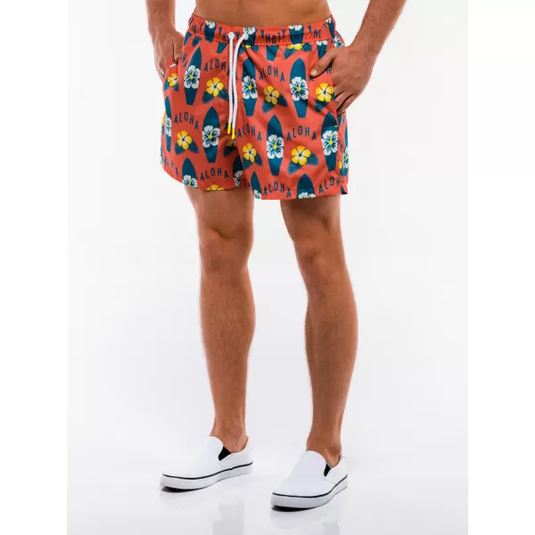  Pánske šortky OMBRE AW143 ORANŽOVÁ 
