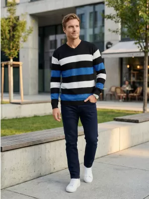 Pánsky sveter ALTISPORT Fiony MPLP074 ČIERNA