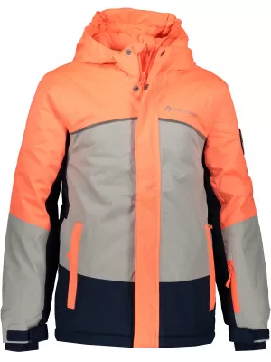 Detská lyžiarska bunda ALPINE PRO SARDARO 2 KJCP154 ORANŽOVÁ/ŠEDÁ