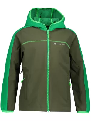 Chlapčenská softshellová bunda ALPINE PRO NOOTKO 7 KJCP144 TMAVO ZELENÁ