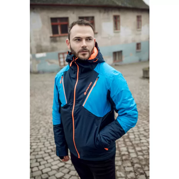  Pánska lyžiarska bunda ALPINE PRO MIKAER 3 MJCP368 TMAVO MODRÁ 