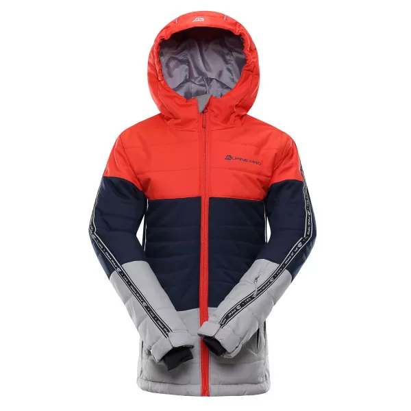  Detská lyžiarska bunda ALPINE PRO WIREMO 3 KJCP155 ORANŽOVÁ 