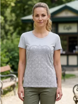 Dámske tričko s krátkym rukávom SAM 73 LTSP531 SVETLO šedá