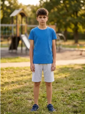 Detské tričko s krátkym rukávom SAM 73 KTSP250 modrá