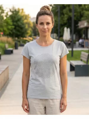 Dámske tričko s krátkym rukávom SAM 73 LTSP534 SVETLO šedá