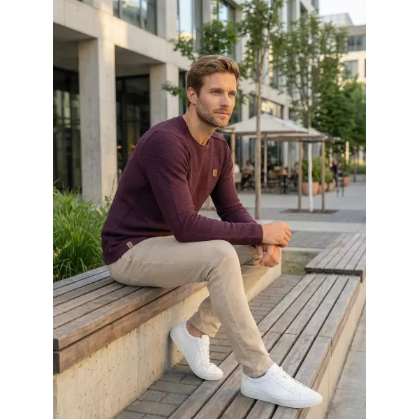  Pánsky sveter ALTISPORT quod MPLR079 VÍNOVÁ 