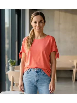 Dámske tričko s krátkym rukávom ALTISPORT Niala LTSR671 ORANŽOVÁ